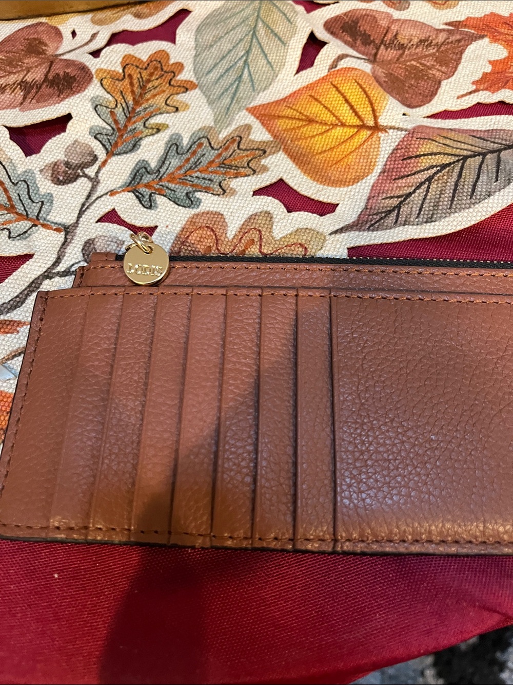 Lodis Brown Leather Slim Card & Zip Key Holder - Picture 3 of 4